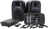 Sistema amplificato portatile PA ES-210MXBLU, 150W, con lettore MP3, mixer, microfono e maniglie per un facile trasporto