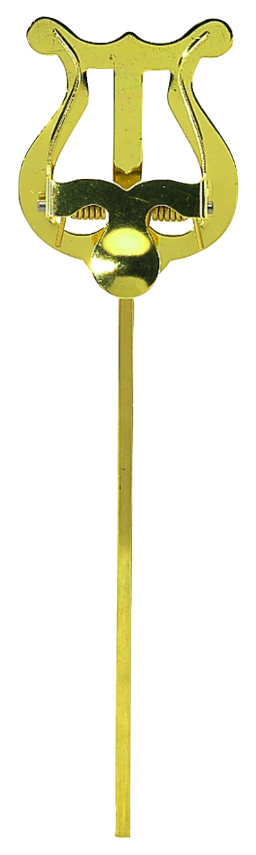 Lyra piccola GEWA 730.390 in ottone, con un bottone e asta di 14 cm, progettata per musicisti da esperti tedeschi