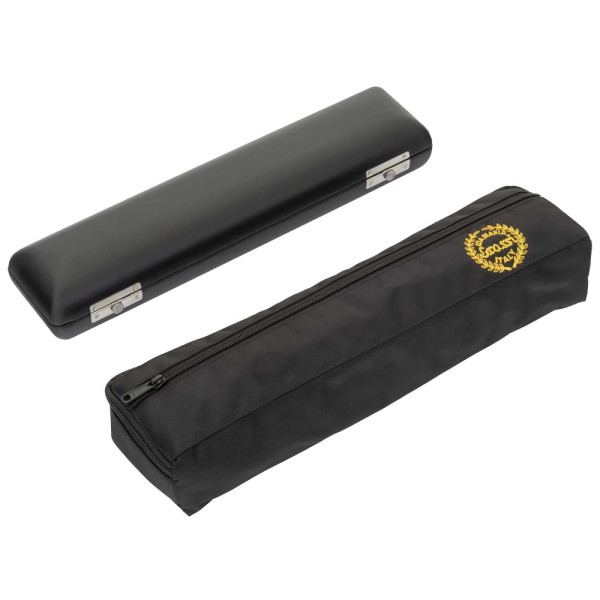 Flauto traverso in Do con meccanica chiusa, ideale per musicisti intermedi, include custodia in legno e accessori essenziali