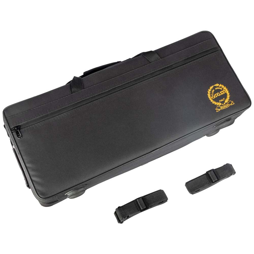 Custodia rigida per sax contralto Grassi SAL700, finitura in ottone laccato, estensione Sib grave - Fa# alto
