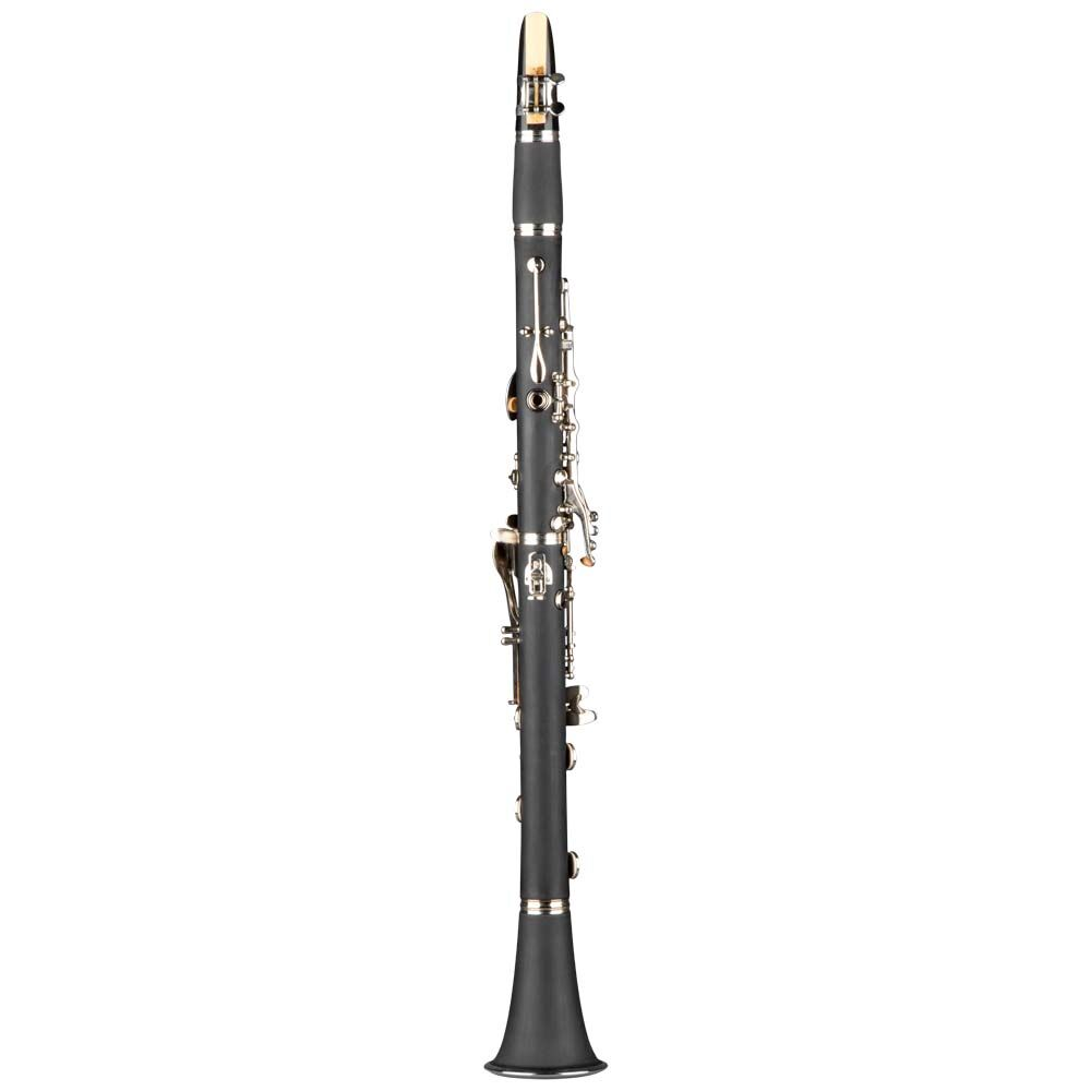 Clarinetto Sib 17 chiavi Boehm, corpo ABS, finitura nichel, astuccio in foam, progettato per studenti alle prime armi