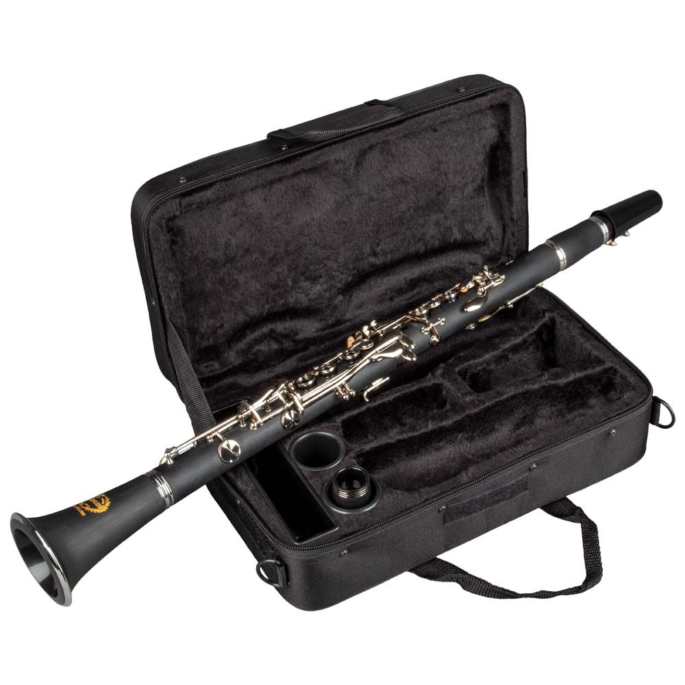 Custodia per Clarinetto in Sib 17 chiavi Boehm, corpo ABS, finitura nichel, astuccio in foam, progettato per studenti alle prime esperienze
