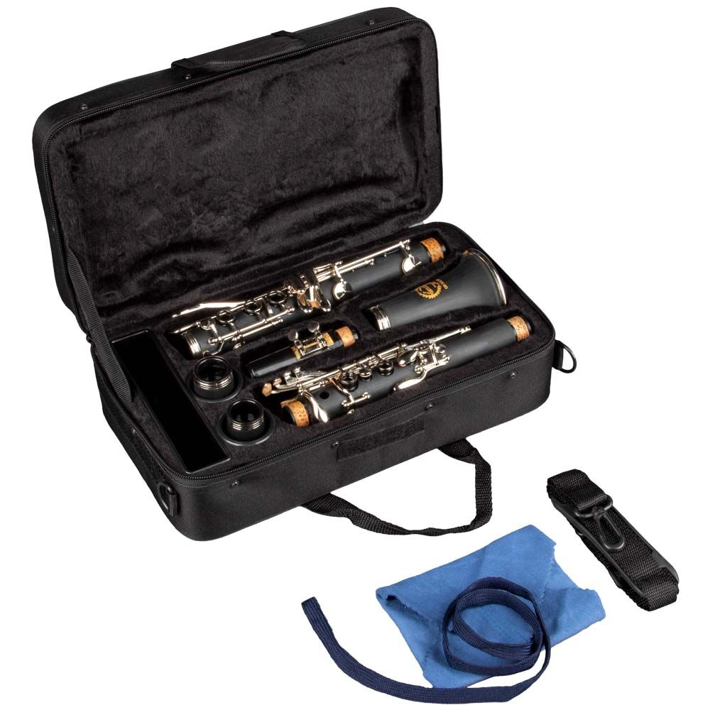 Borsa per Clarinetto in Sib 17 chiavi Boehm, corpo ABS, finitura nichel, astuccio in foam, progettato per studenti alle prime esperienze