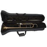 Custodia per Trombone laccato oro con campana di 214 mm e canneggio di 13,89 mm, fornito con custodia in foam e bocchino