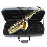 Sassofono tenore GR TS210, finitura oro, corpo in ottone, custodia professionale e accessori per un suono di qualità