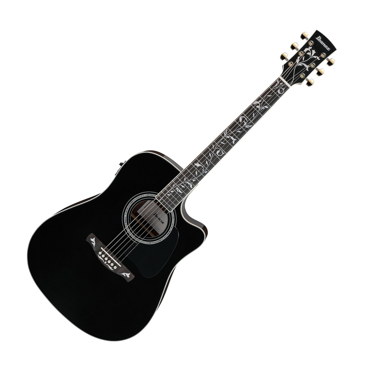 Chitarra acustica elettrificata Ibanez AW391RCE, corpo cutaway dreadnought, top in abete Sitka, fondo in palissandro