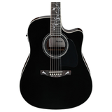 Chitarra Ibanez AW391RCE, design cutaway, top in abete Sitka, fondo in palissandro, pickup T-Bar, finiture di pregio