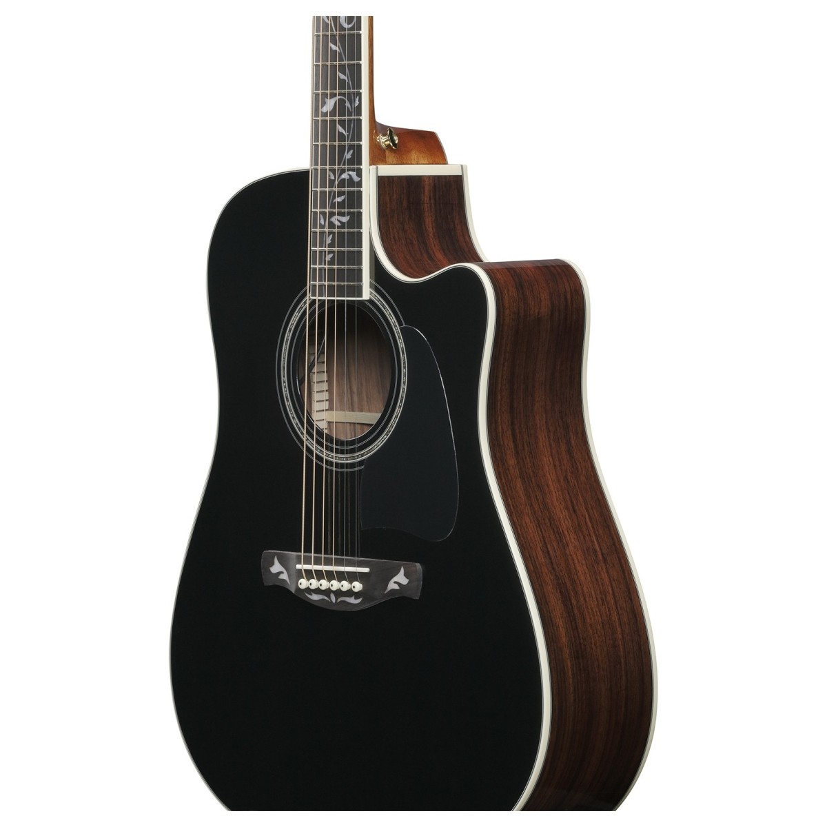 Ibanez AW391RCE, chitarra acustica con spalla mancante, top in abete, fondo in palissandro, intarsi "Tree of Life"