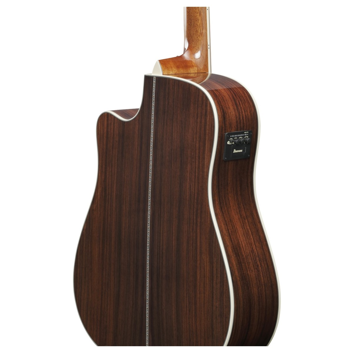Retro Ibanez AW391RCE, chitarra acustica con spalla mancante, top in abete, fondo in palissandro, intarsi "Tree of Life"