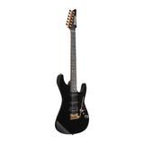 Ibanez AZ26P1-BK: chitarra elettrica nera con manico in acero, tastiera in ebano e pickup Seymour Duncan per suoni unici