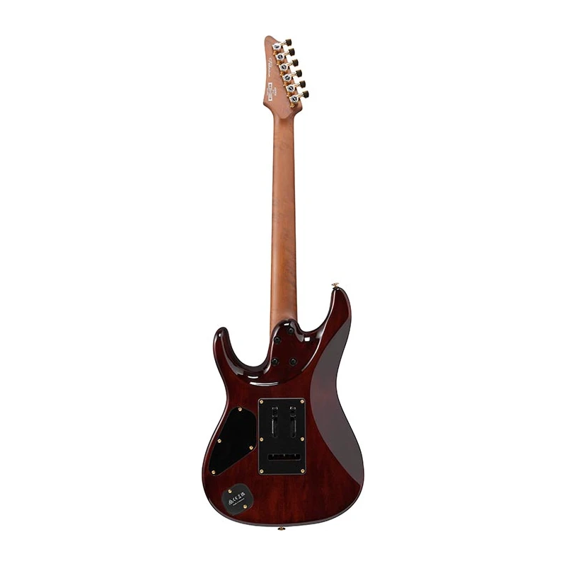 Chitarra Ibanez AZ47P2K, finitura Dragon Eye Burst, corpo in tiglio, manico in acero, e pickups DiMarzio per suoni ricchi