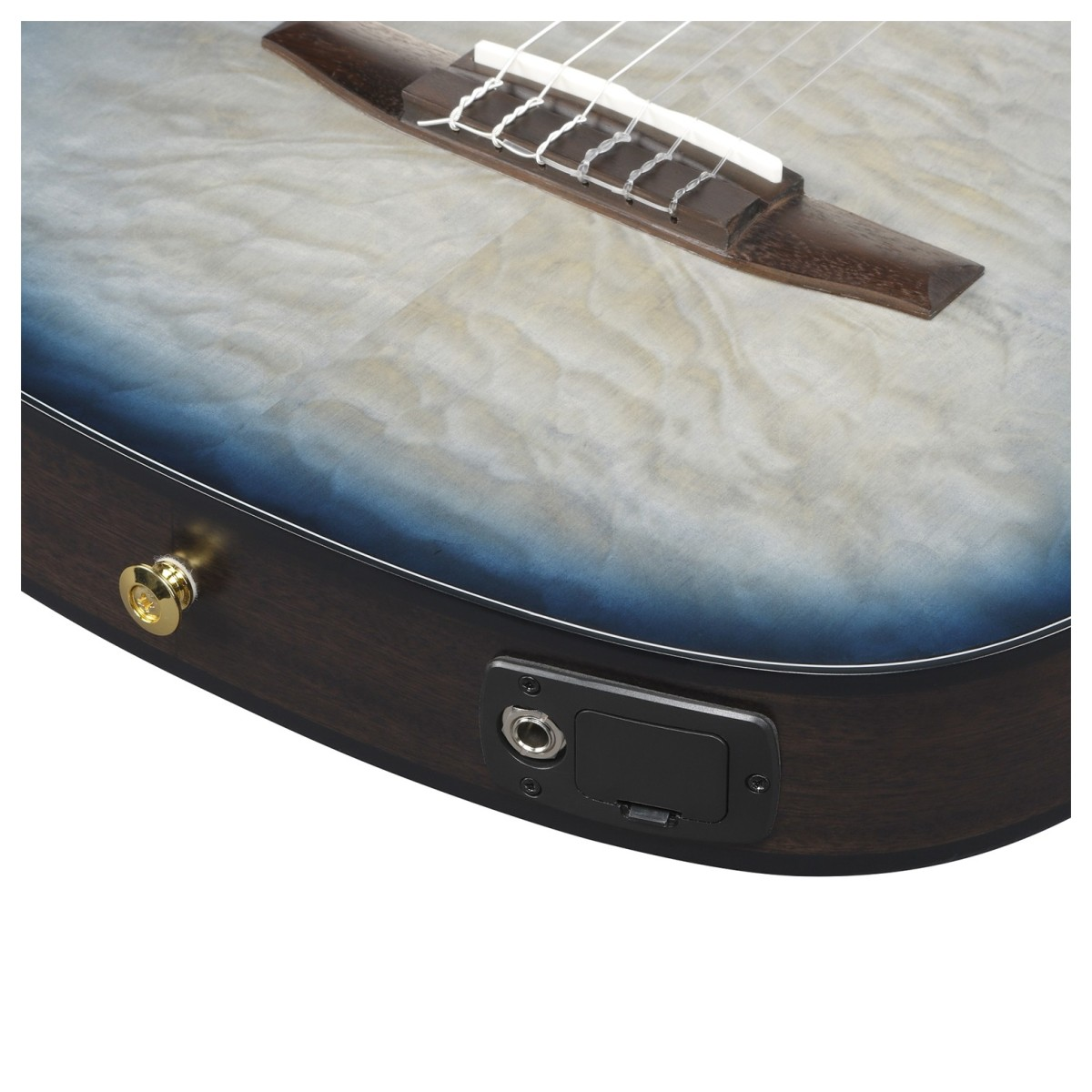Chitarra semiacustica Ibanez FRH20QMN blu cosmo, corpo in sapele