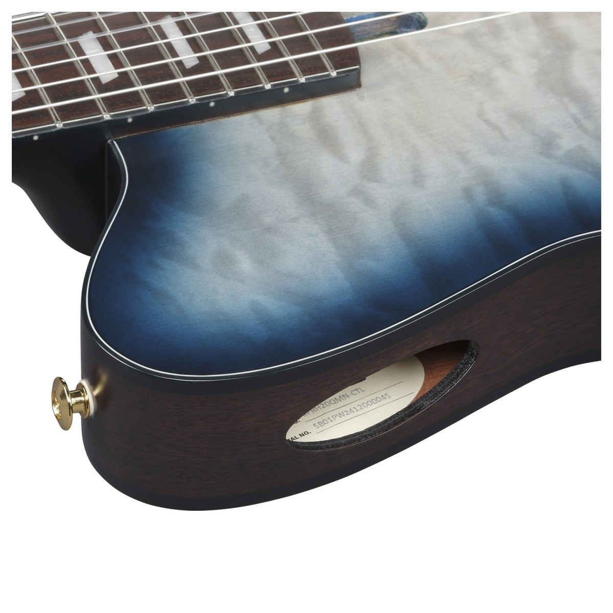 Chitarra semiacustica Ibanez FRH20QMN manico a "C" e foro sonoro laterale per migliore acustica buca ovale