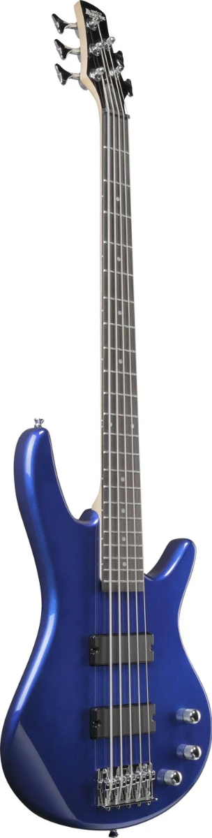 Ibanez GSR185, basso elettrico 5 corde Jewel Blue, con corpo in Okoumé e tastiera in Purpleheart, ideale per esplorare suoni