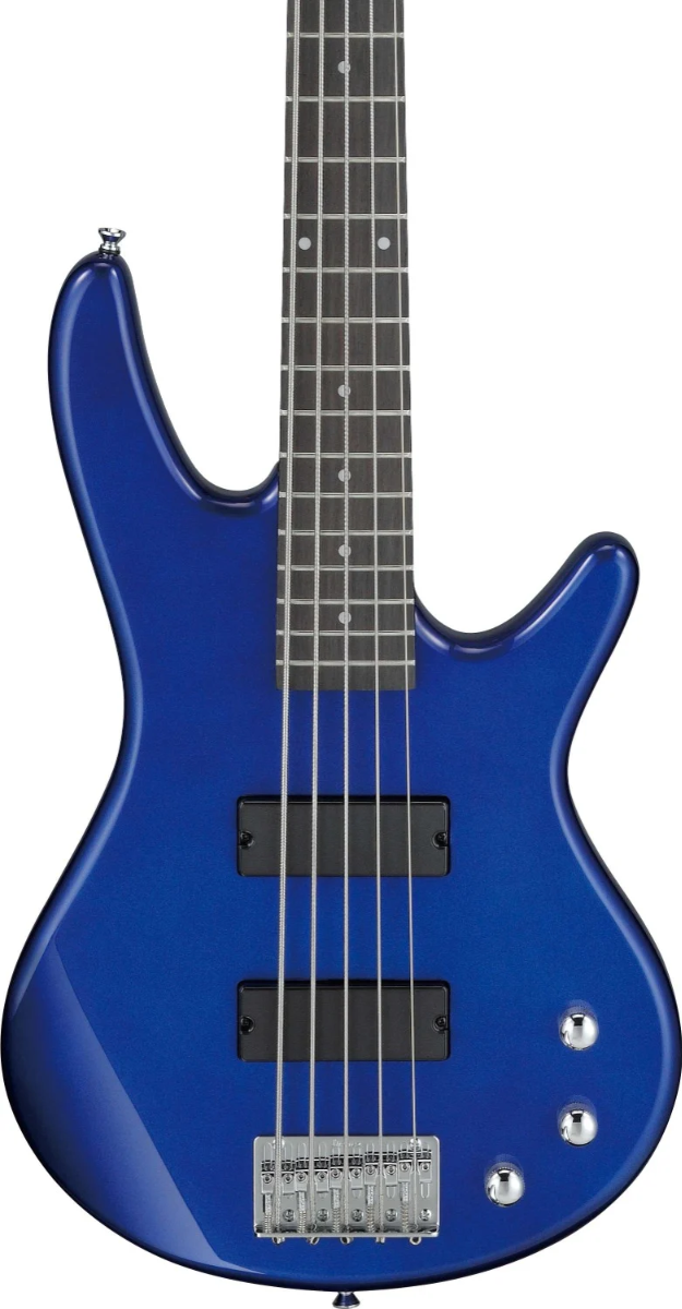 Ibanez GSR185, basso elettrico 5 corde in Jewel Blue, con corpo in Okoumé e hardware cromato, per bassisti innovativi