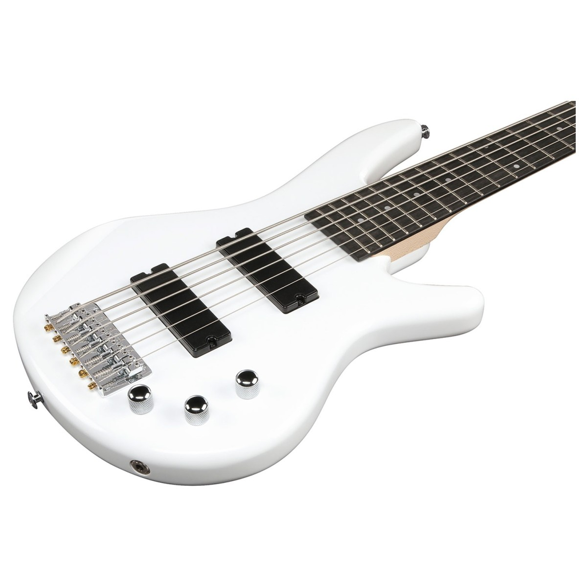 Ibanez GSR186 PW, chitarra elettrica con corpo in Okoume, finitura lucida bianca, manico in acero e tastiera in Purpleheart