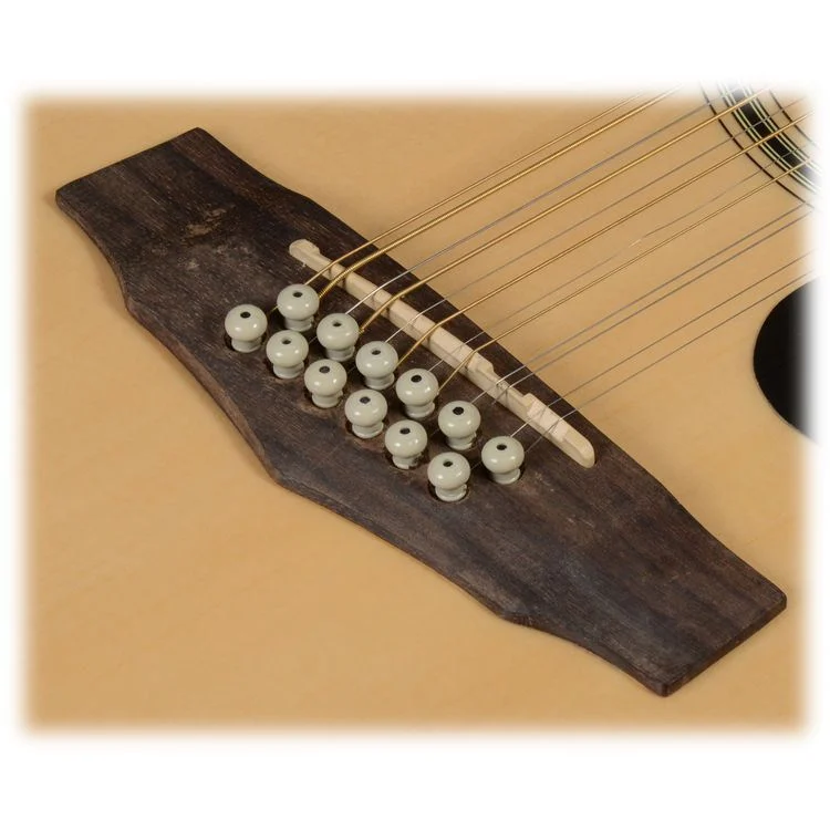 Chitarra acustica Ibanez 12 corde, con tavola in abete e corpo in mogano, finiture di alta qualità e design elegante