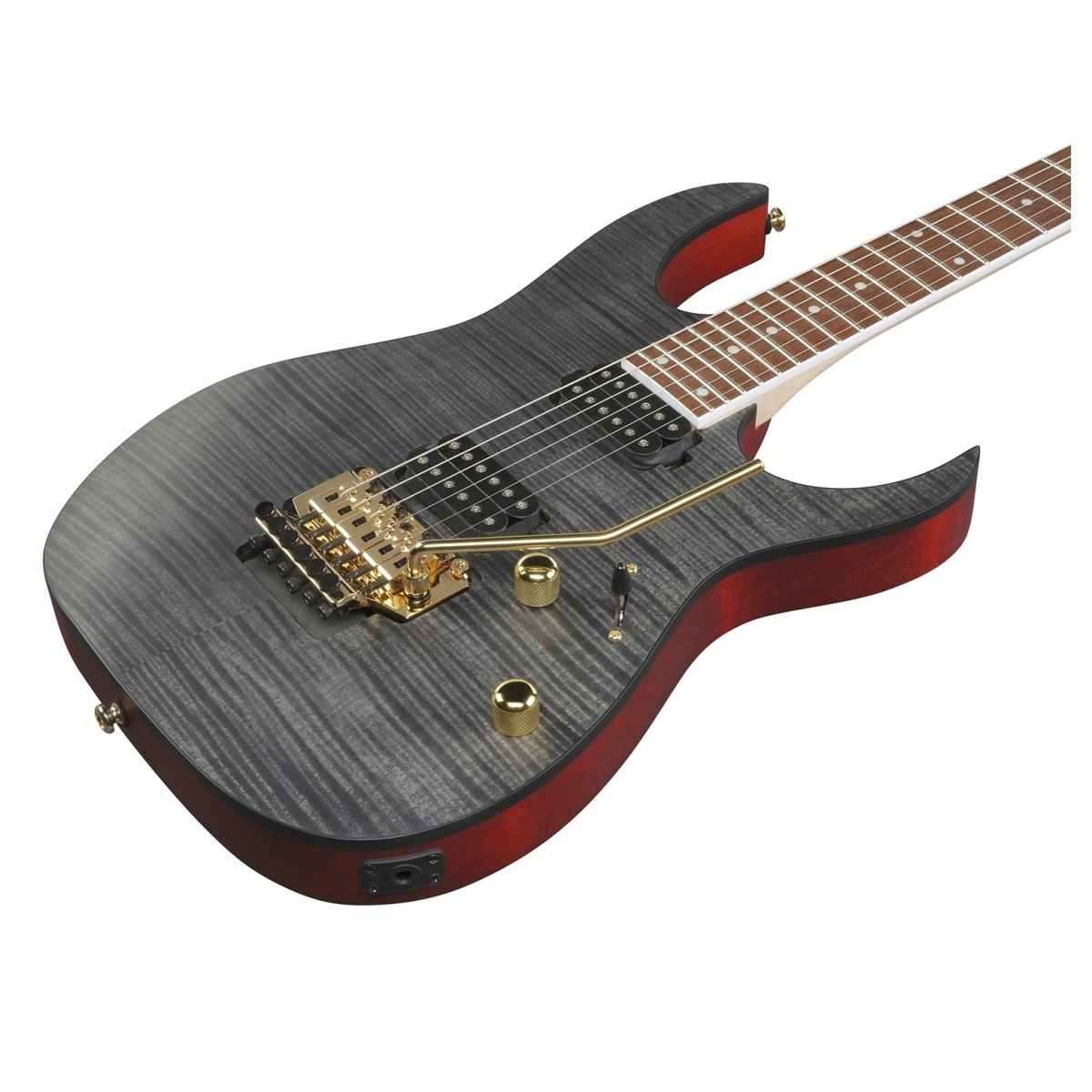 Ibanez RGR420FMSP-TGF, chitarra elettrica con corpo in meranti, top in acero fiammato, finitura satinata grigia