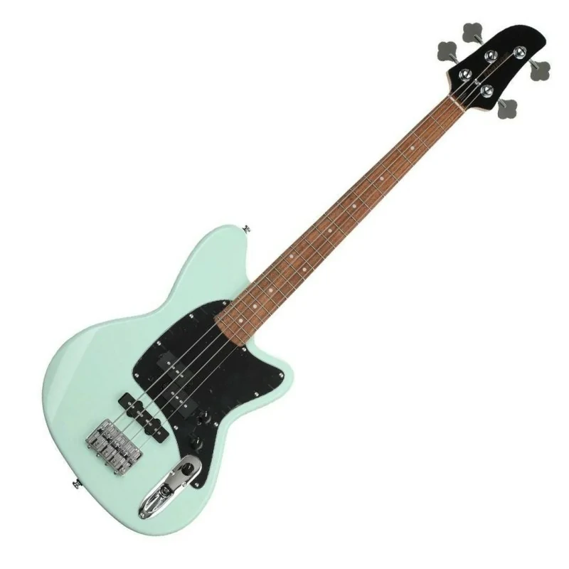  Ibanez TMB30MGR, basso elettrico mint green, con corpo in pioppo e manico in acero, ideale per suoni classici e moderni