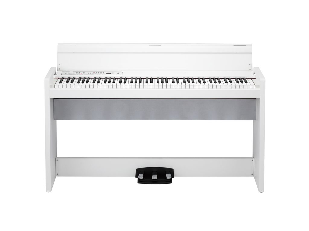 Pianoforte digitale KORG LP-380 U, 88 tasti pesati bianchi, suono realistico, elegante design, 30 timbri e 3 pedali