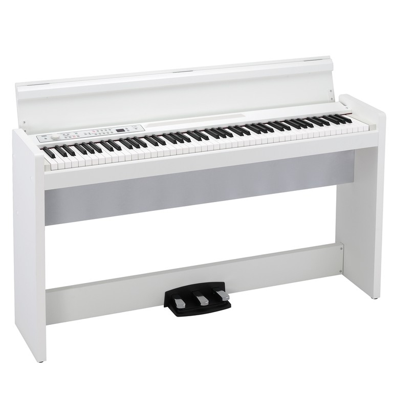 KORG LP-380 U, pianoforte digitale bianco con 88 tasti pesati, 30 timbri, effetti e amplificazione interna potente