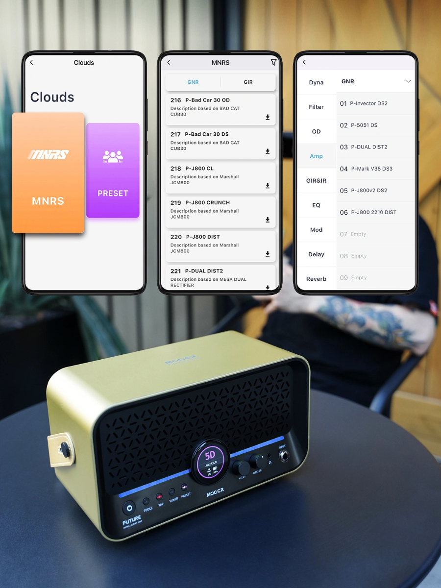 MOOER F15i Li amplificatore intelligente app cloud per ios smartphone android apple