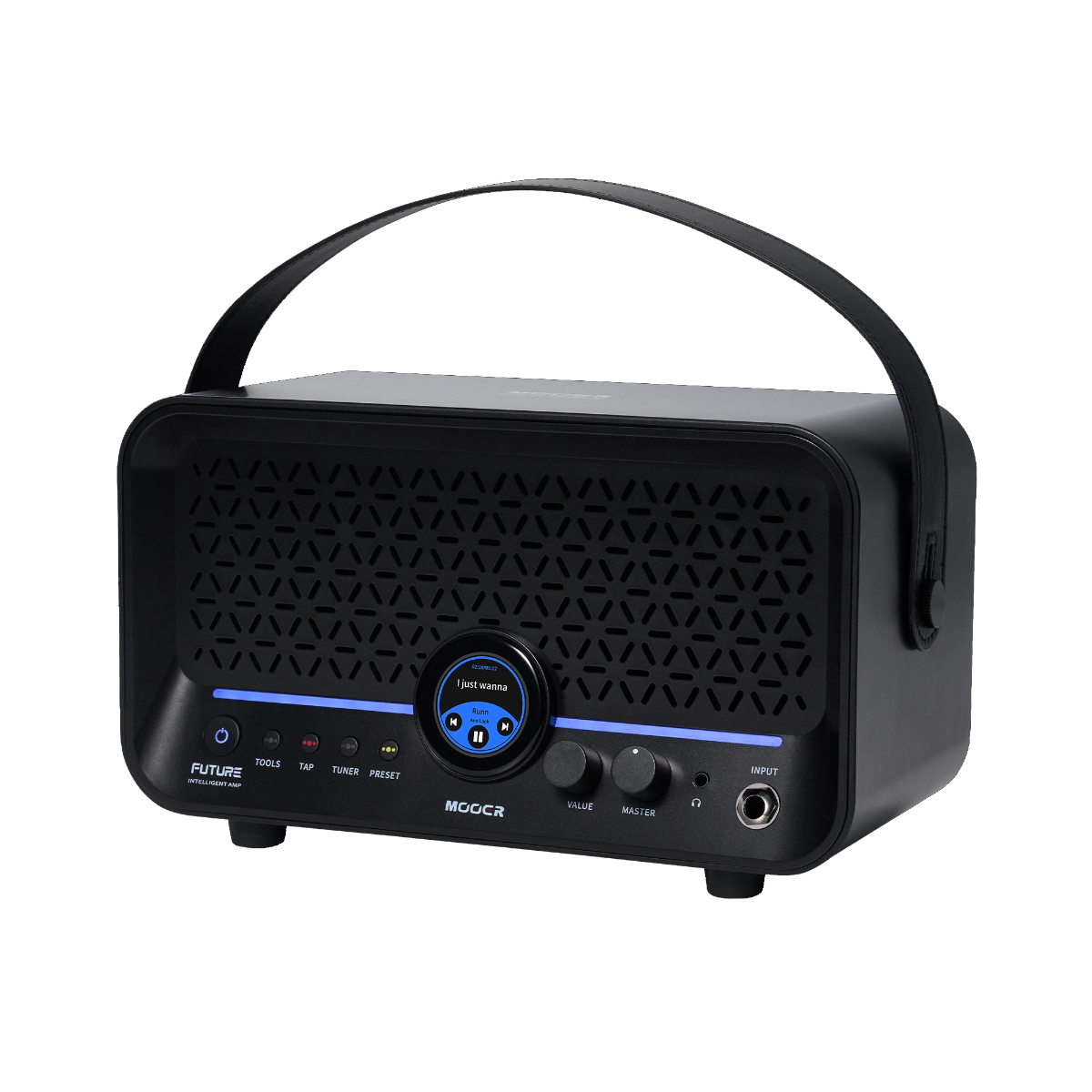 MOOER F15i Li amplificatore intelligente Phantom Black con tracolla da viaggio