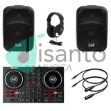 Bundle DJ Console completa NUMARK Party Mix DJ + casse 300W + cuffie+ cavi omaggio