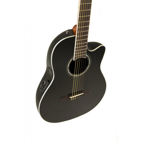 OVATION CS24C-5G-G Celebrity Standard Nylon Super Shallow Black frontale zoom 2