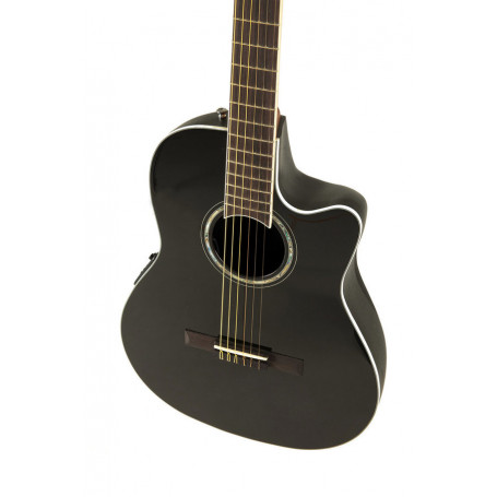 OVATION CS24C-5G-G Celebrity Standard Nylon Super Shallow Black frontale zoom 1