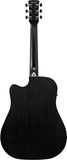 Ibanez PF16MWCE WK Weathered Black Open Pore Chitarra Acustica Elettrificata