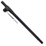 Supporto distanziatore per casse subwoofer, altezza regolabile 82-132 cm, capacità 50 kg, finitura nera opaca