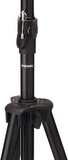Supporto in alluminio per casse acustiche, altezza variabile, bloccaggio a vite, portata 35 kg, colore nero opaco