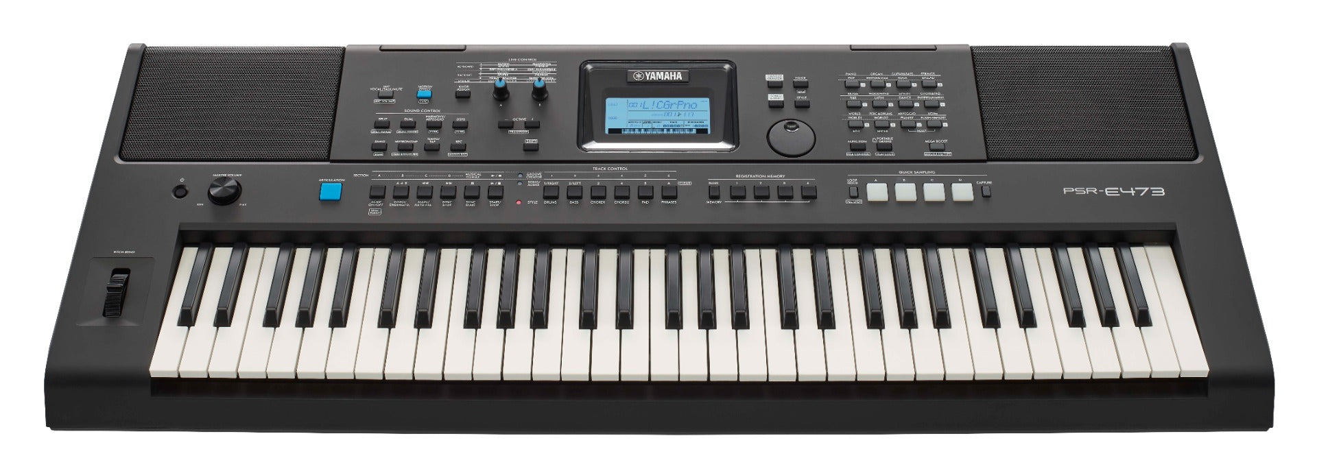 Yamaha PSR-E473: tastiera con 61 tasti, 820 voci realistiche e manopole per effetti in tempo reale, ideale per musicisti