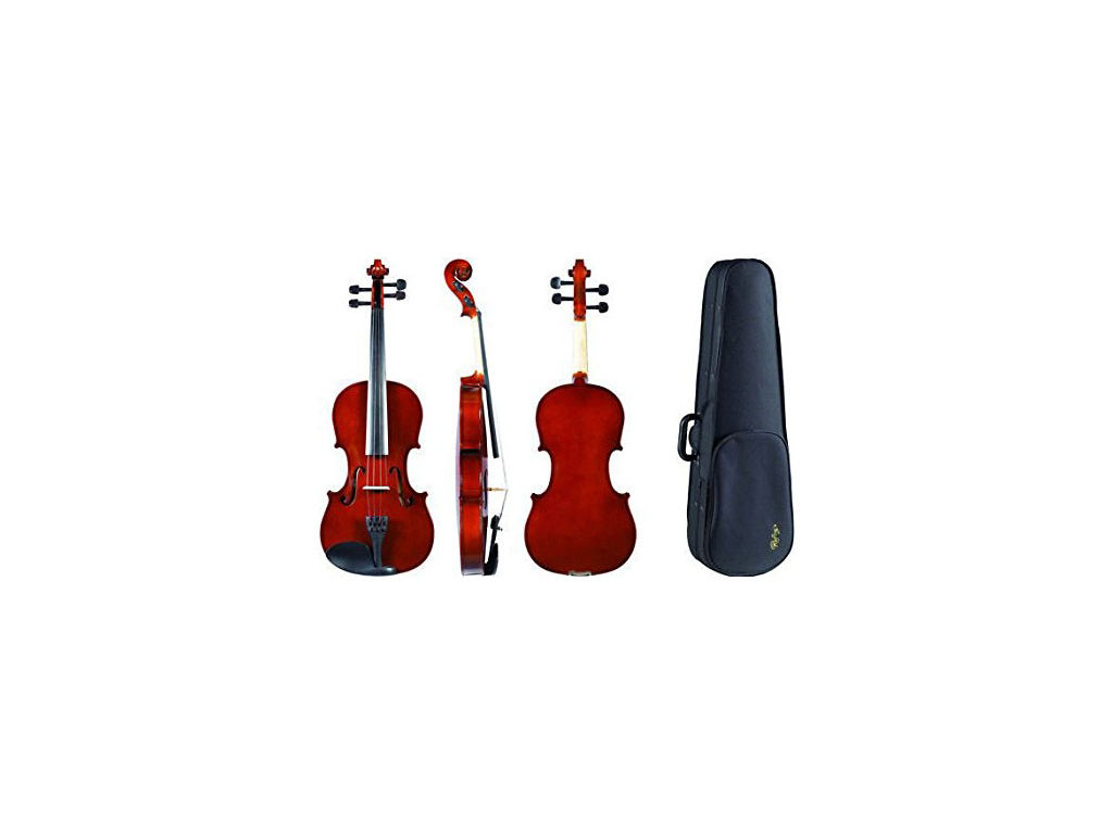 Violino Roling's 1/2, strumento per principianti, completo di astuccio, mentoniera e archetto con 4 tiracantini