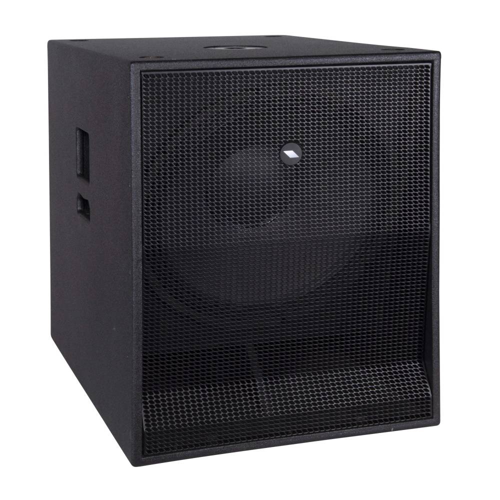 Subwoofer Proel S18A, potenza 600W, risposta 36Hz-140Hz, cabinet multistrato, 4 ruote, controlli volume e fase
