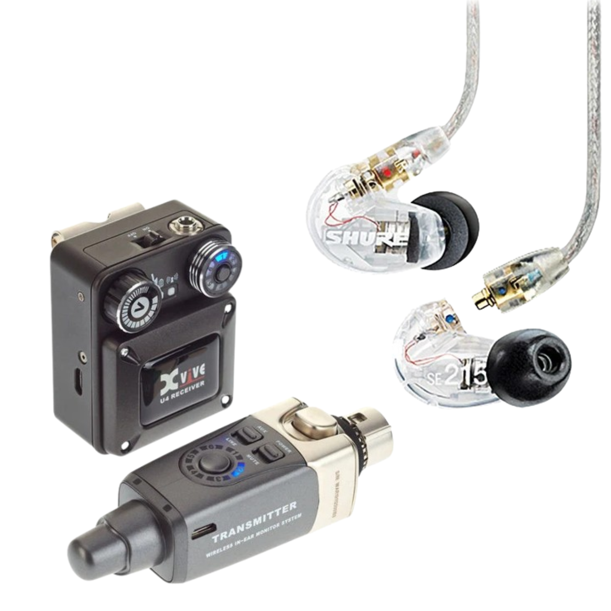 Xvive U4 con Shure SE 215 CLE