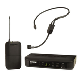 Sistema wireless Shure BLX14E/P31: trasmettitore bodypack, ricevitore diversity e microfono a condensatore per performer