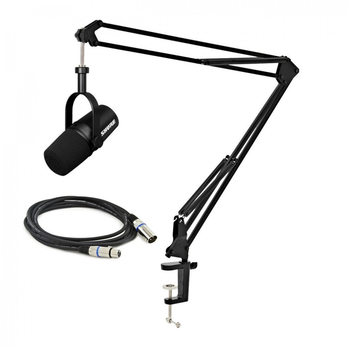 Microfono dinamico Shure MV7X, cardioide, con connettore XLR, progettato per podcast e ottimizzato per l'uso ravvicinato