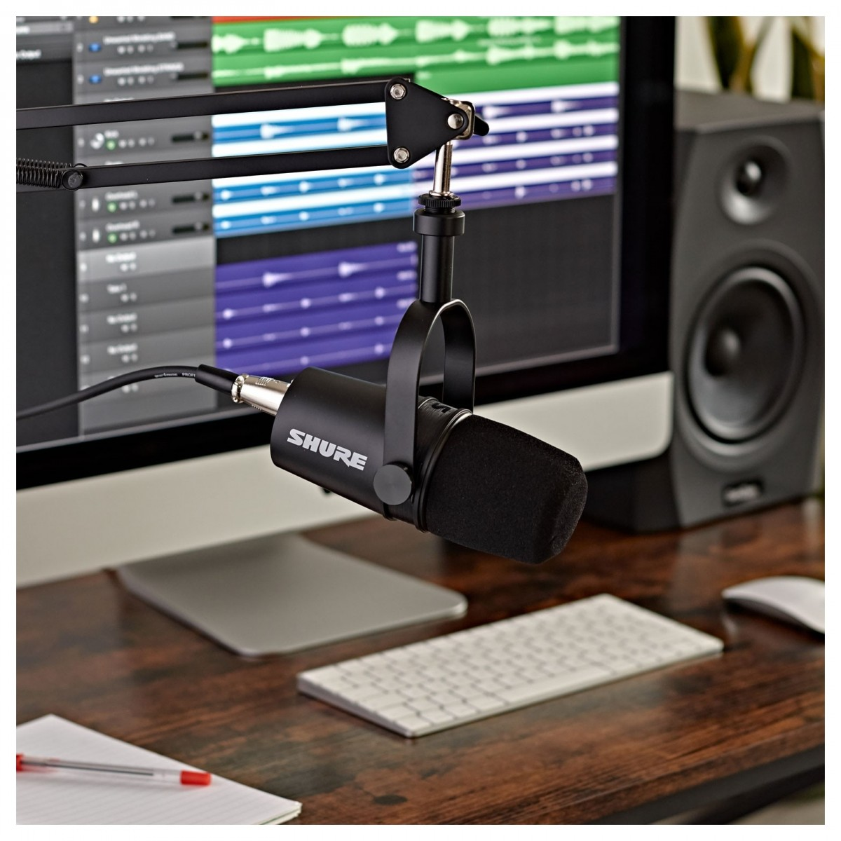 Microfono Shure MV7X, dinamico e cardioide, con isolamento vocale e design in metallo resistente