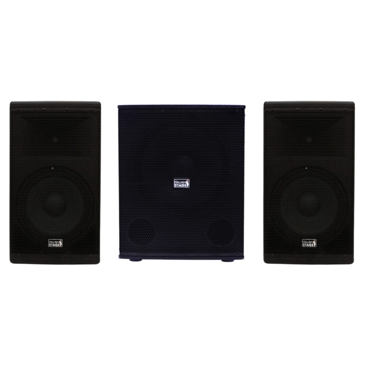 Italian Stage IS X212AUB Coppia Casse Attive 1600W + Italian Stage IS S115A Subwoofer