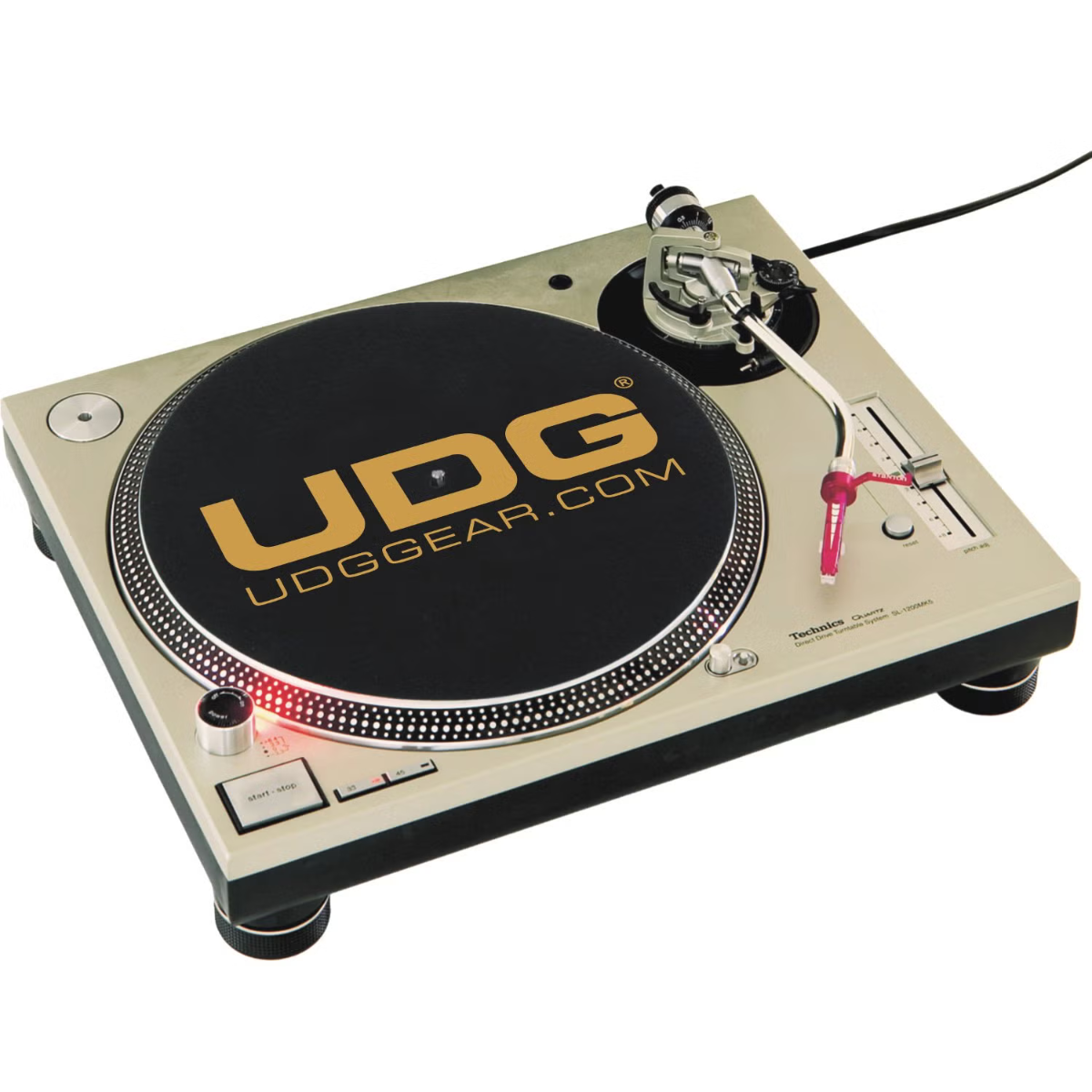 Slipmat antistatici neri e dorati per DJ, in feltro, diametro 30,5 cm, spessore 0,2 cm, venduti in coppia