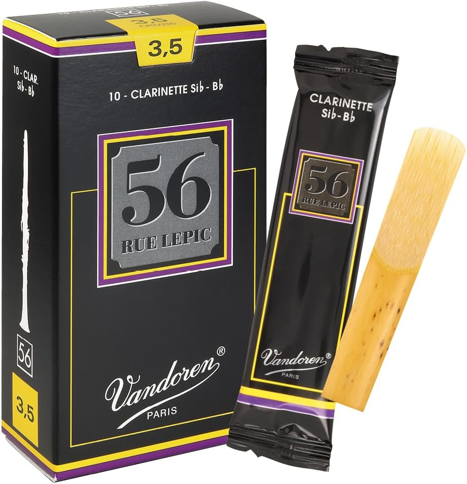 Confezione da 10 ance clarinetto Sib 56 Rue Lepic n. 3.5, suono equilibrato e stabilità, progettate per tutti i registri