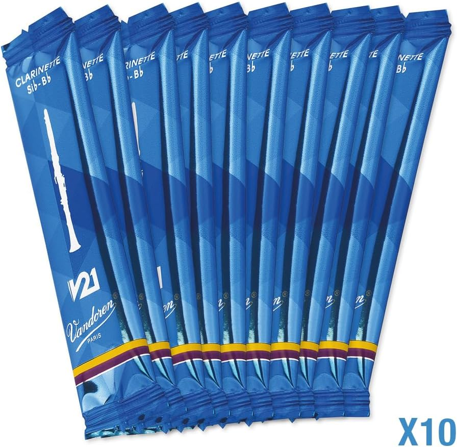 Ance V21 per clarinetto Sib, misura 3.5, confezione da 10, combinano forma conica e profilo per suono caldo e profondo