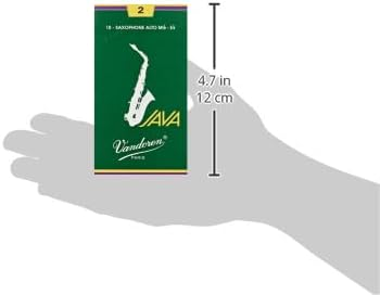 Confezione di 10 ance Java N.2 per Sax Alto, caratterizzate da flessibilità e suono brillante dimensioni compatte