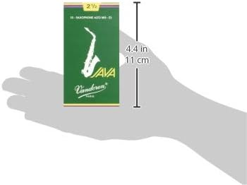 Confezione di 10 ance Java per Sax Alto, misura 2.5,  dimensione ridotte tascabile
