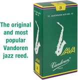 Vandoren Ance Sax Alto Java Green N. 3 (Confezione da 10)