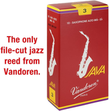 Ance Java Red Cut N.3 per sax alto, confezione da 10, progettate per un suono ricco e una proiezione ottimale