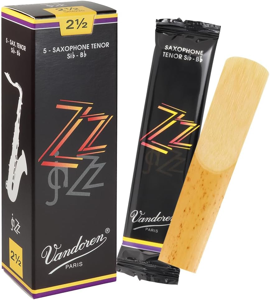 Ance per sax tenore Vandoren SR4225 Java N. 2.5, confezione da 5, flessibili e con suono brillante, ideali per jazz