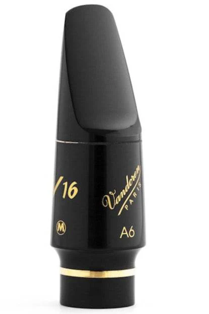 Bocchino Vandoren V16 A6M per sax alto, in hard rubber, apertura 196, progettato per suoni caldi ed espressivi nel jazz